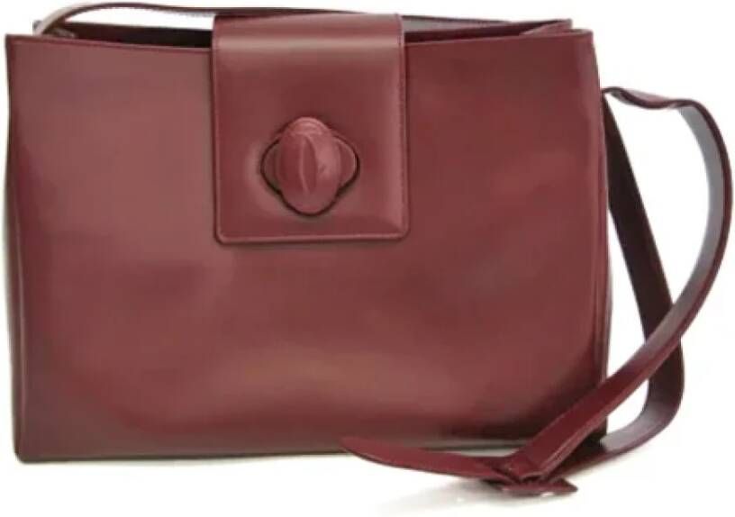 Cartier Vintage Pre-owned Leather shoulder-bags Rood Dames