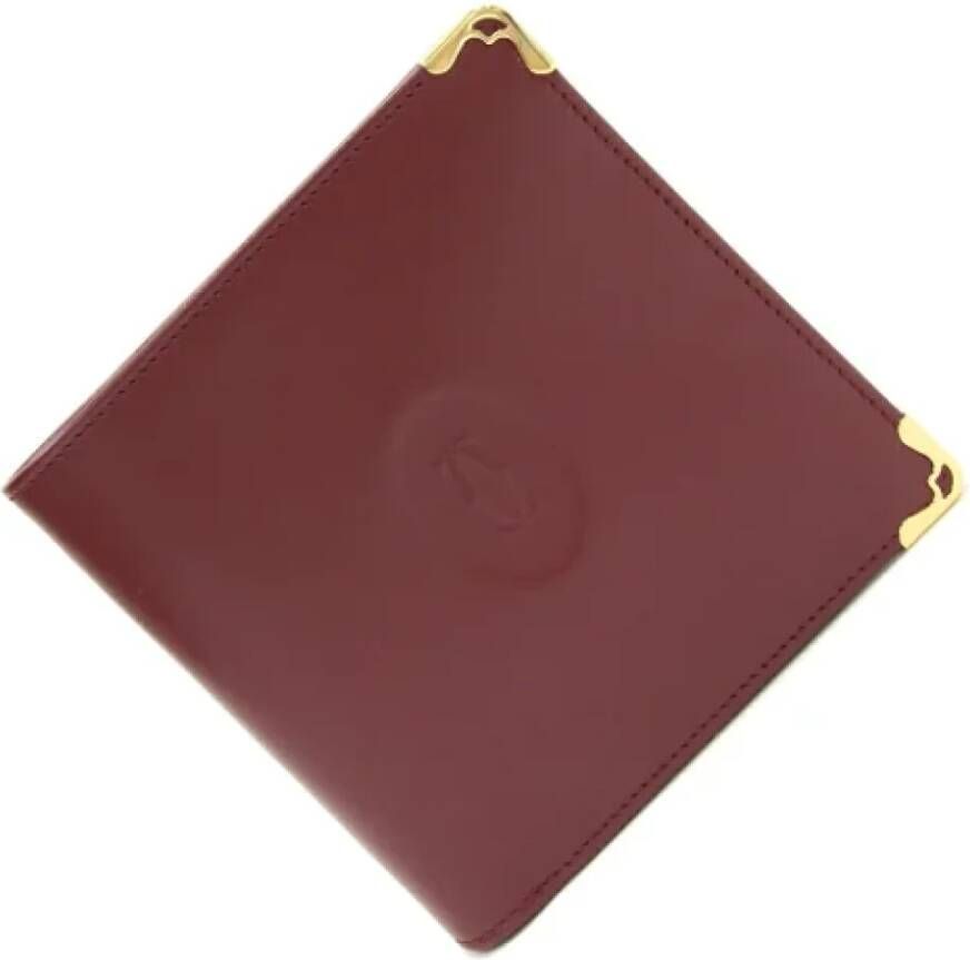 Cartier Vintage Pre-owned Leather wallets Rood Dames