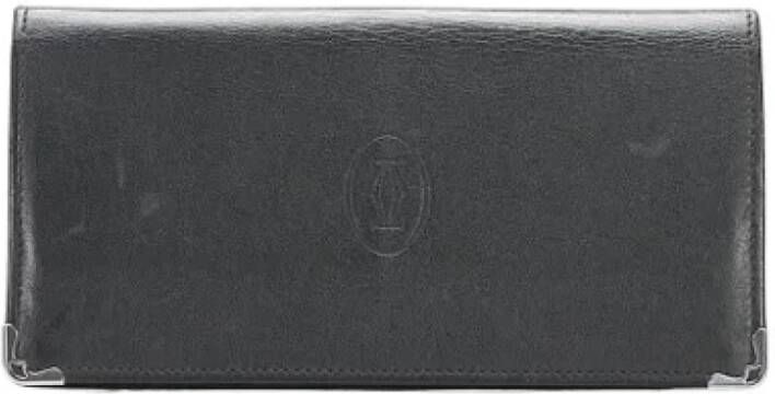 Cartier Vintage Pre-owned Leather wallets Zwart Dames