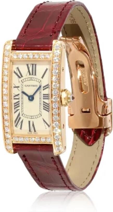 Cartier Vintage Pre-owned Metal watches Bruin Dames