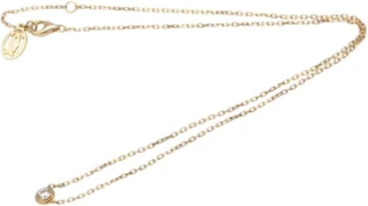 Cartier Vintage Pre-owned Rose Gold necklaces Geel Dames