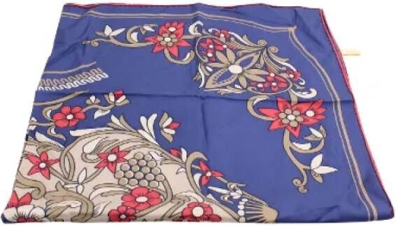 Cartier Vintage Pre-owned Silk scarves Blauw Dames