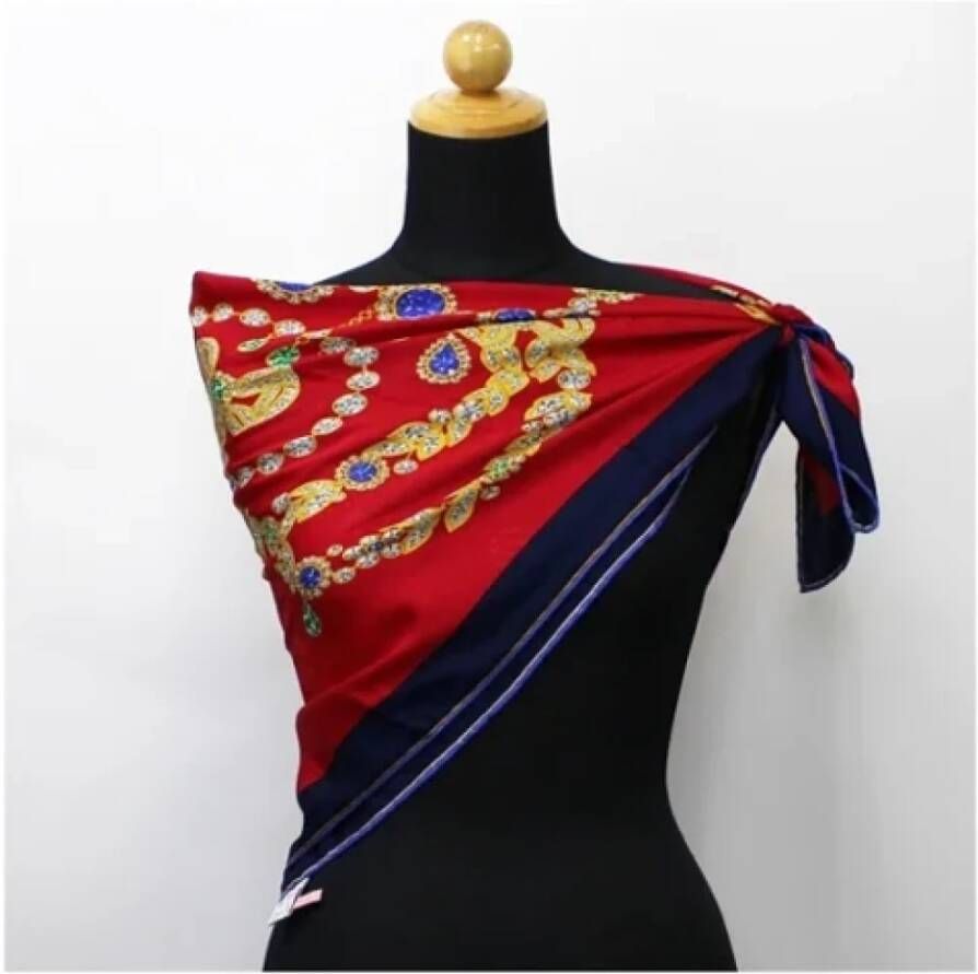 Cartier Vintage Pre-owned Silk scarves Rood Dames