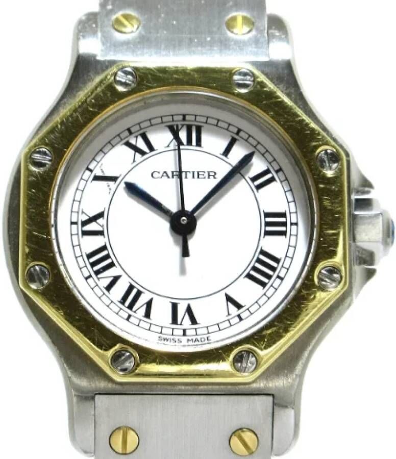 Cartier Vintage Pre-owned Stainless Steel watches Geel Dames