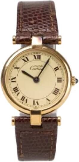 Cartier Vintage Tweedehands horloge Geel Dames