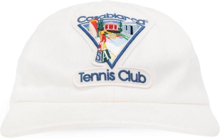 Casablanca Witte Tennis Club Icon Baseball Cap White