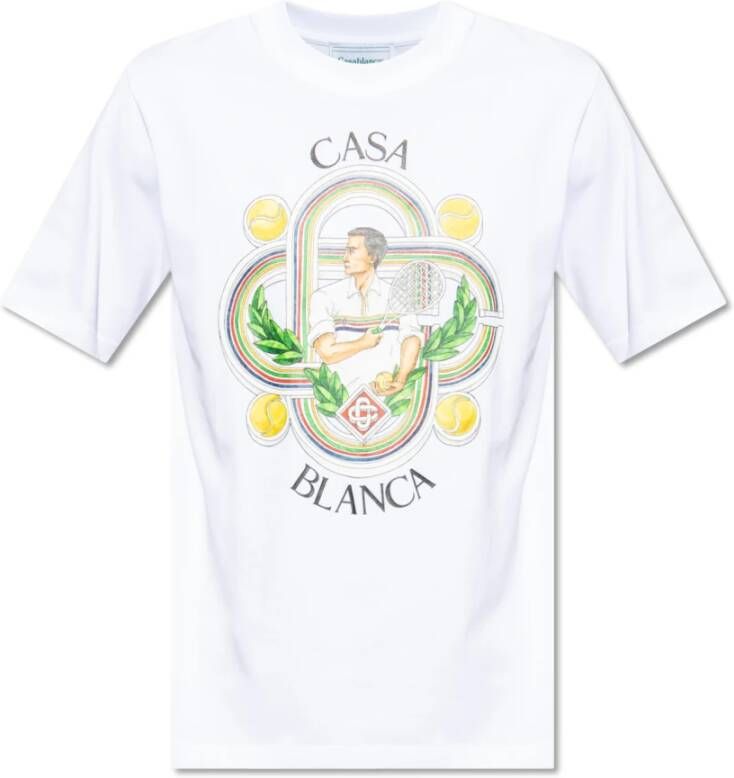 Casablanca Bedrukte T-shirt Collectie White Heren