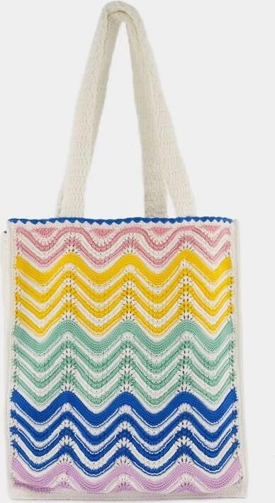 Casablanca Crossbody bags Gradient Wave Crochet Tote Bag in meerkleurig - Foto 3