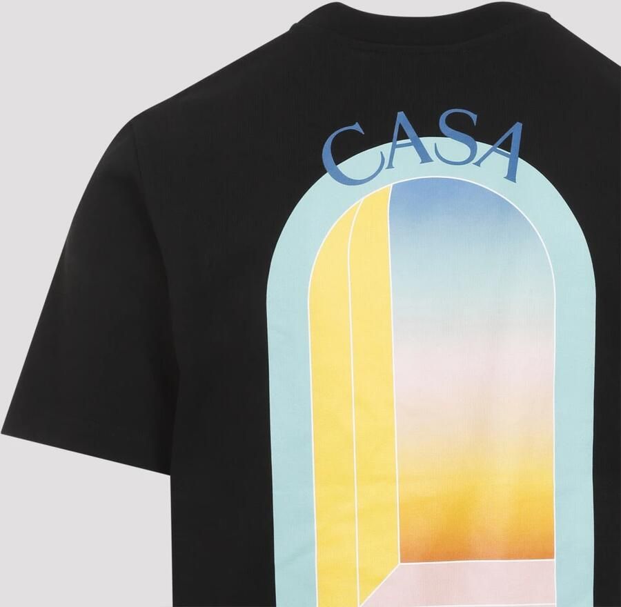 Casablanca Colorful Arch T-shirt met korte mouwen Black Heren