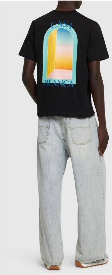 Casablanca Colorful Arch T-shirt met korte mouwen Black Heren - Foto 5