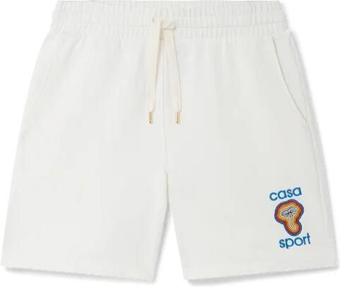 Casablanca Mind Vibrations Geborduurde Sweatshort White Heren