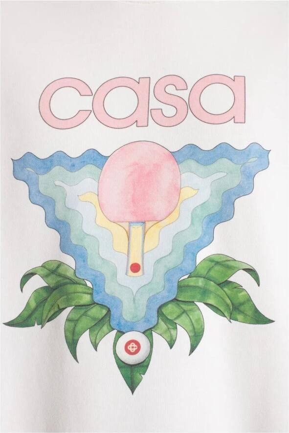 Casablanca Organisch Katoenen Memphis Bedrukte Sweatshirt White Heren - Foto 2