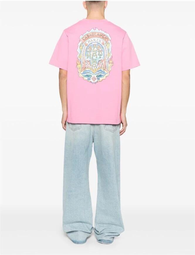 Casablanca T-shirt Korte Mouw CASA WAY SKATE TSHIRT PINK - Foto 4