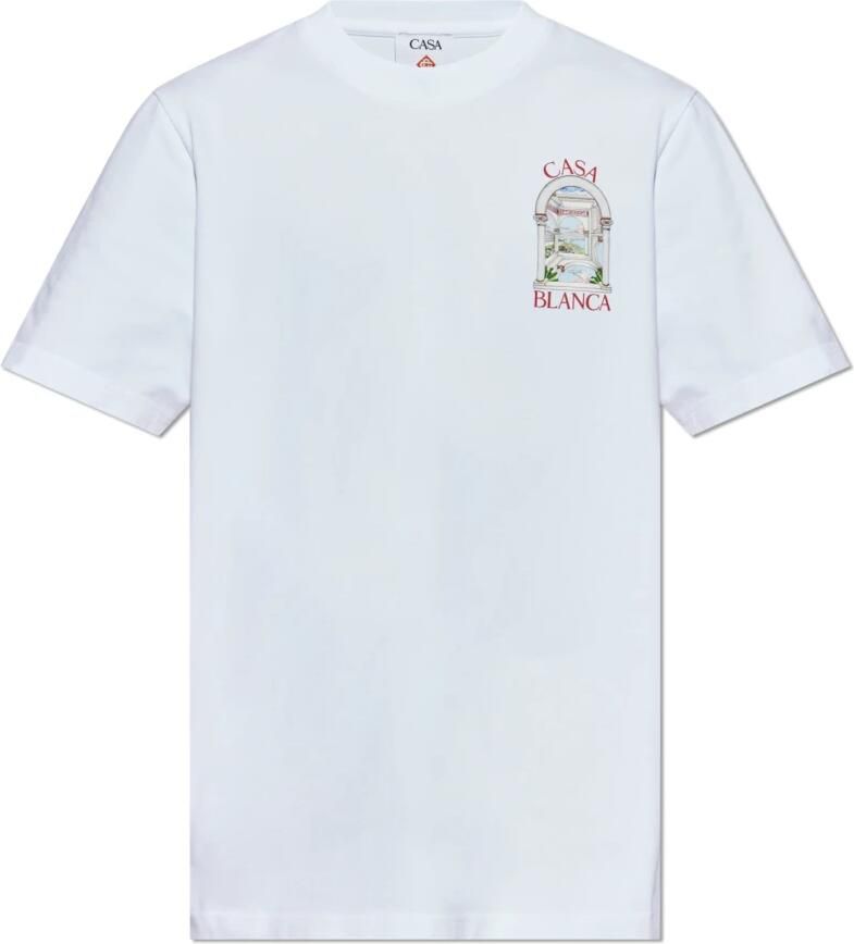 Casablanca Grafisch Print T-shirt met Monogramdetail White Heren - Foto 11