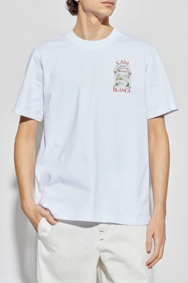 Casablanca Grafisch Print T-shirt met Monogramdetail White Heren - Foto 8