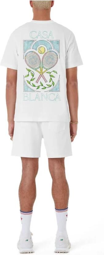 Casablanca Wit Logo Print Crewneck T-shirts White Heren - Foto 2