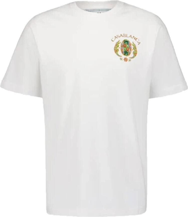 Casablanca Klassieke Crew Neck Bedrukte T-shirts en Polos White Heren - Foto 3