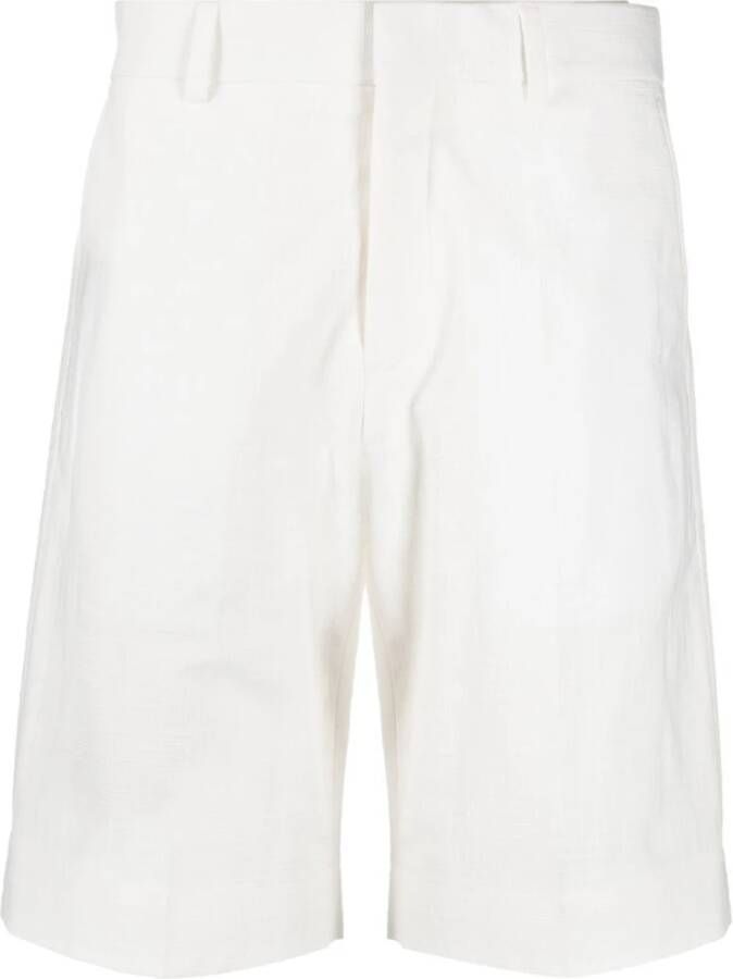 Casablanca Witte Katoenen Shorts met Riemlussen White Heren