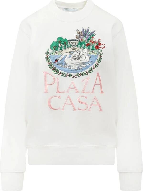 Casablanca Comfortabele Embroid Sweatshirt voor Dames White Dames