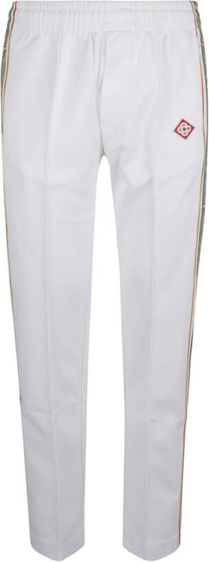 Casablanca Contrasterende Rib Sweatpants Wit Heren