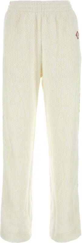 Casablanca Ivory Terry Joggers in Modal Blend White Dames