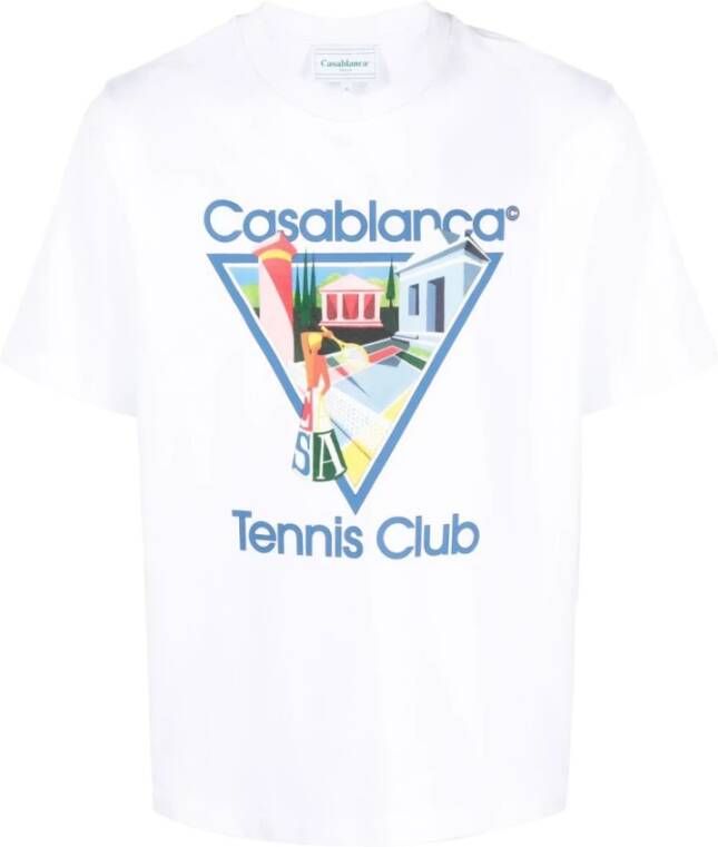 Casablanca Klassiek Wit T-shirt voor Heren Wit Heren