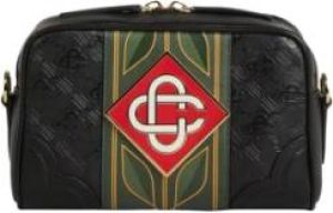 Casablanca Leather Monogram Crossbody Bag Zwart Dames