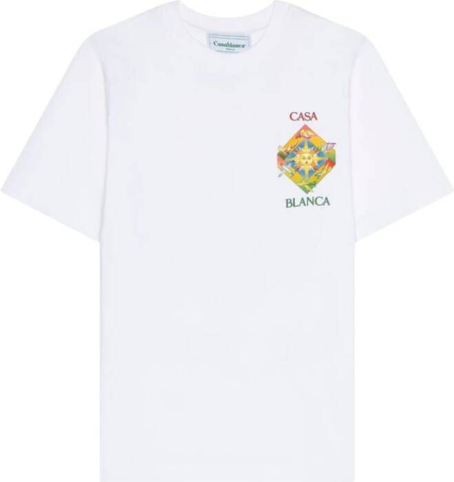 Casablanca Les Elements Biologisch Katoenen T-Shirt White Heren