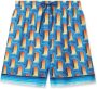 Casablanca Multikleurige zijden twill shorts Blauw Heren - Thumbnail 1