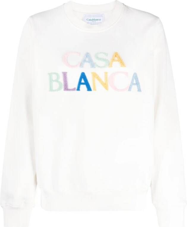 Casablanca Organische Logo Sweatshirt White Dames