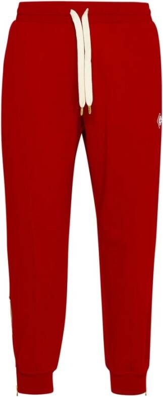 Casablanca Pantalone Sportivo IN Cotone Rosso Rood Heren