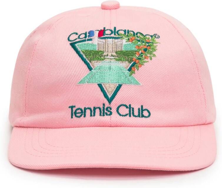 Casablanca Pastel Pink Cotton Baseball Cap Roze Dames