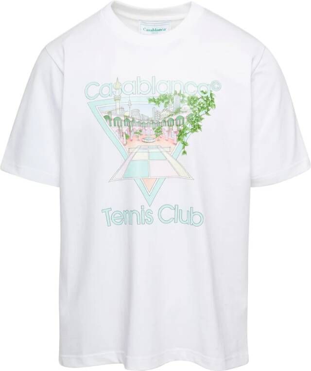 Casablanca Pastelle Tennis Club T-Shirt White Heren