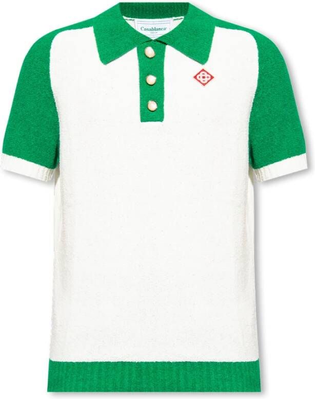 Casablanca Polo shirt met logo White Heren