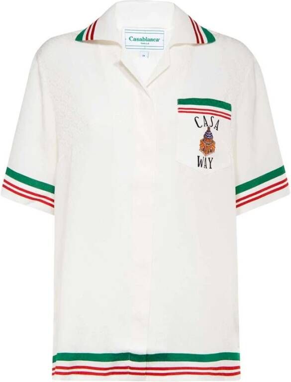 Casablanca Witte Polo Shirt met Logo White