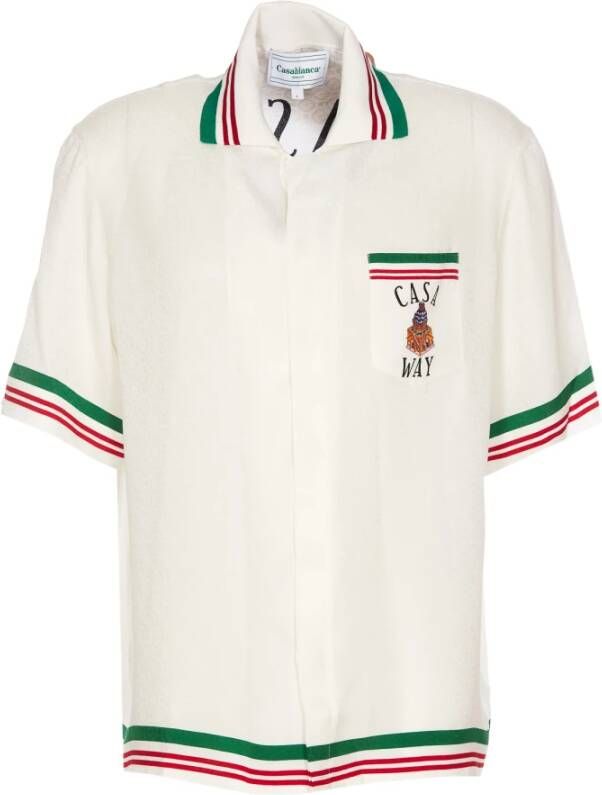 Casablanca Witte Polo Shirt met Logo White