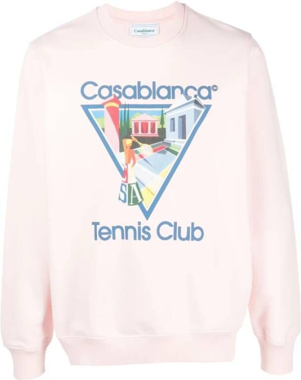 Casablanca Roze Tennis Club Icon Sweatshirt Roze Heren