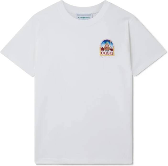 Casablanca Seizoensgebonden Kunst T-Shirt White Heren