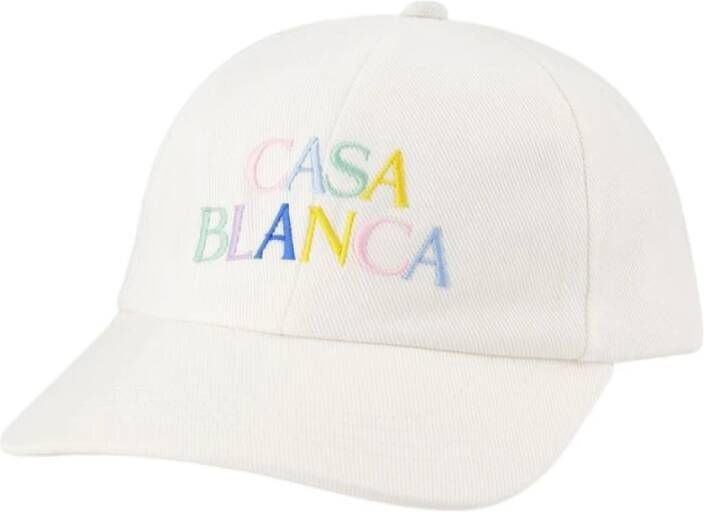 Casablanca Stijlvolle Stacked Logo Hat Wit Heren