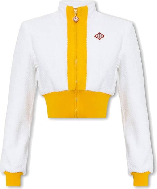 Casablanca Stijlvolle Sweatshirt met Ritssluiting White Dames