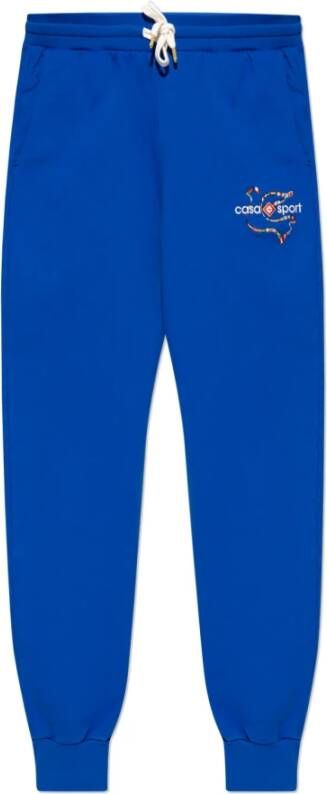 Casablanca Sweatpants met logo Blauw Heren