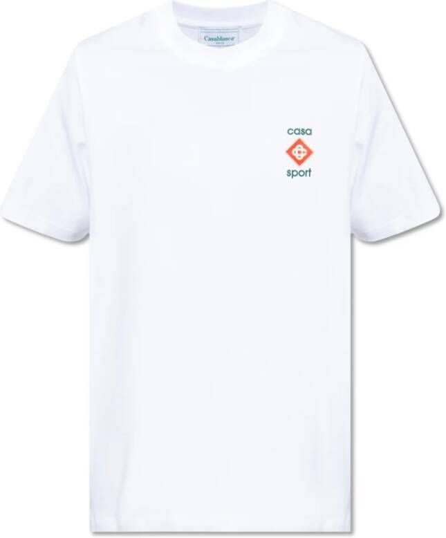 Casablanca T-shirt met logo Wit Heren