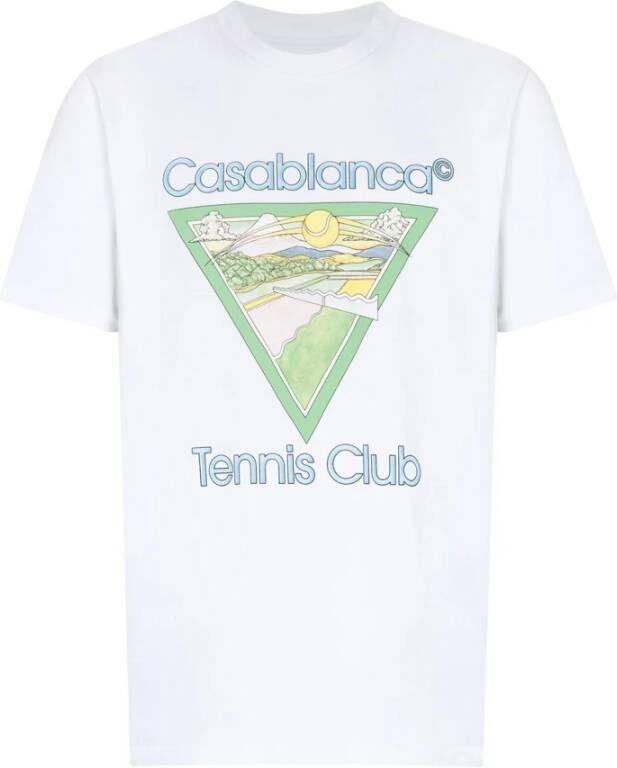 Casablanca T-shirt van tennisclub icoonafdruk Wit Heren