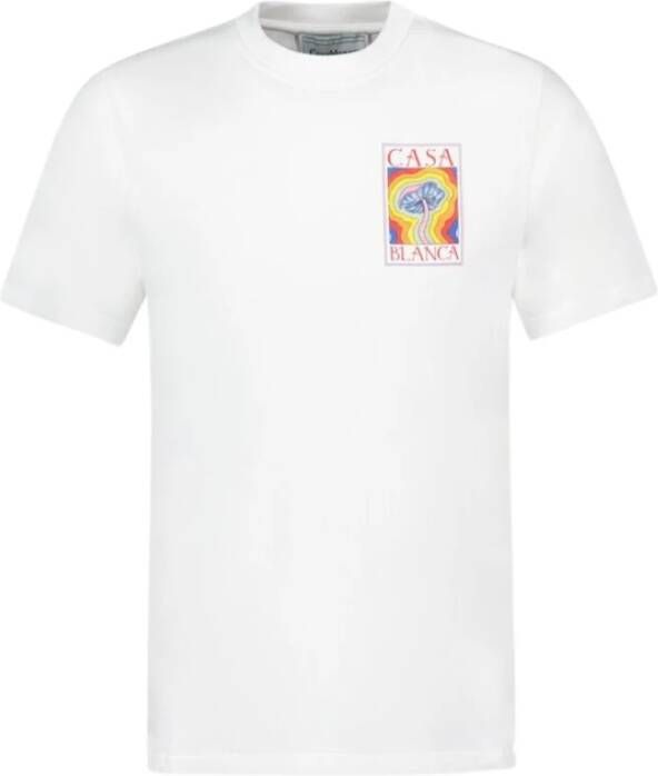 Casablanca Wit Mind ibrations Jersey T-Shirt White Heren