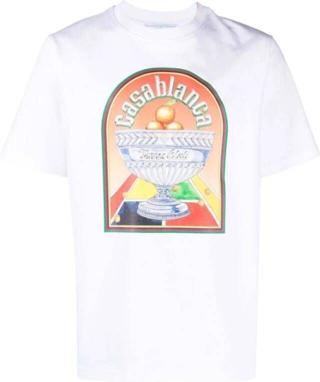 Casablanca Terrain D`Orange Biologisch Katoenen T-shirt Wit Heren