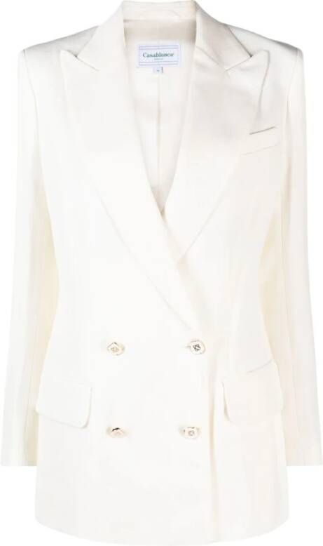 Casablanca Upgrade je garderobe met deze natuurlijk witte blazer White Dames