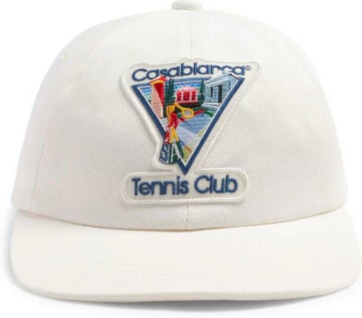 Casablanca Witte Tennis Club Icon Baseball Cap White Heren