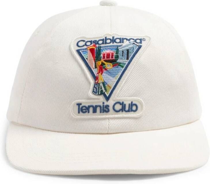 Casablanca Witte Tennis Club Icon Baseball Cap Wit Heren