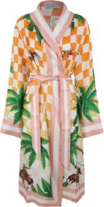 Casablanca Zijden kimono met tennisclub print Meerkleurig Dames