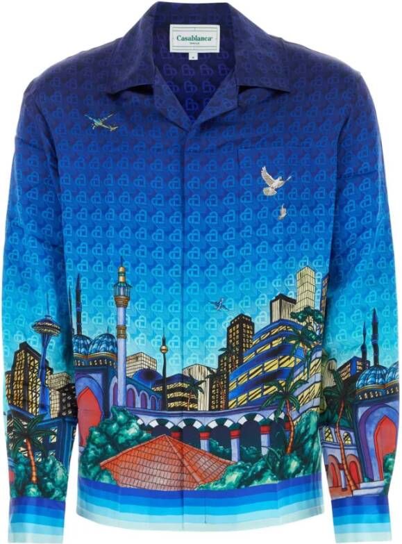 Casablanca Zijden Print Shirt Meerkleurig Heren